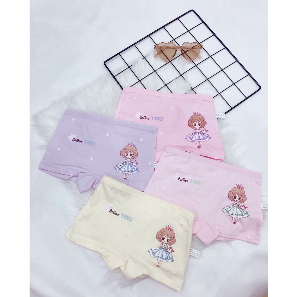 Quần Chip Đùi Bé Gái WOWKIDS Vải Cotton Mềm Mại Co Giãn, Thấm Hút Mồ Hôi Cho Bé 8-18kg