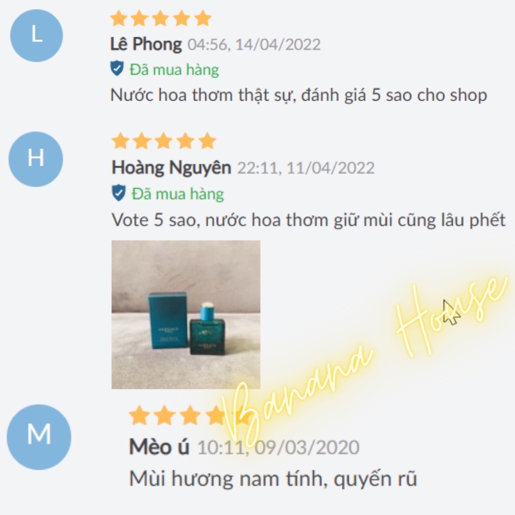 Nước Hoa Nam Mini Size Nam Tính Mạnh Mẽ Eros EDT 5ml