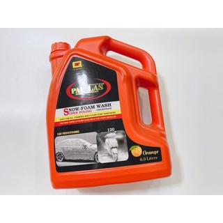 Nước rửa xe bọt tuyết hương cam cans 6lít, rửa xe siêu bóng Pallas công nghệ Nano