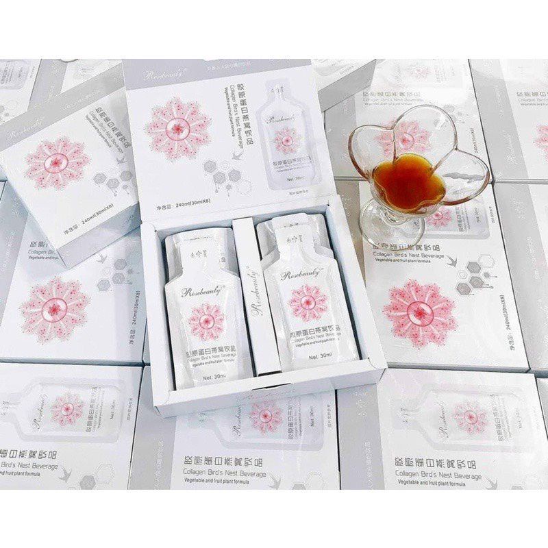 Collagen Yến Rose Beauty dạng túi ( hộp 8 túi 30gr )