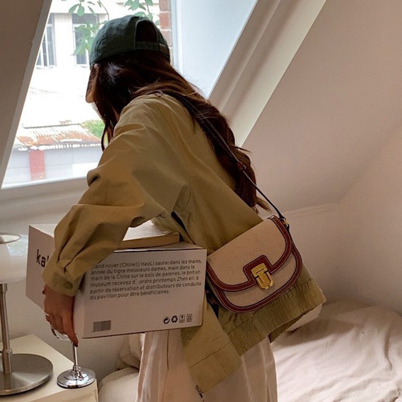 Túi Đeo Vai Phong Cách retro niche Màu Sắc Thời Trang Cho Nữ