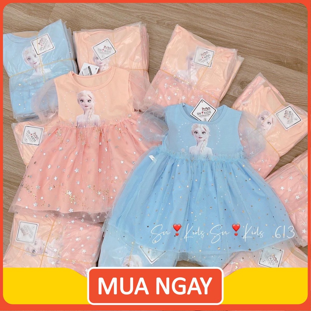 Đầm Váy Dành Cho Bé Gái, Set Váy Bánh Bèo, Cực Dễ Thương Cho Trẻ Em, Size 12-25Kg