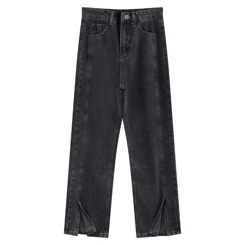 Quần jeans xẻ ống xám khói | BigBuy360 - bigbuy360.vn