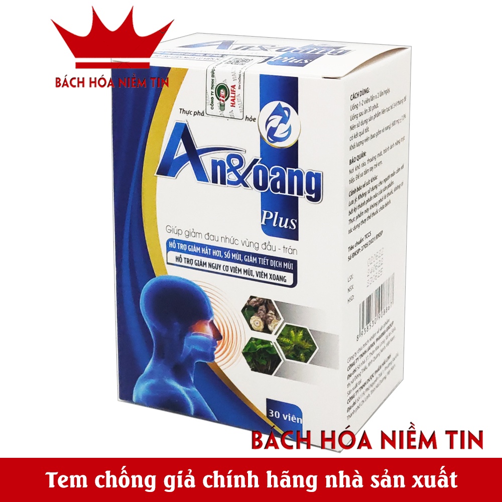 Viên An Xoang  Cấp và Mãn Tính - Thành Phần  Thảo Dược Oan Toàn Và Hiệu Qủa - Hộp 30 Viên