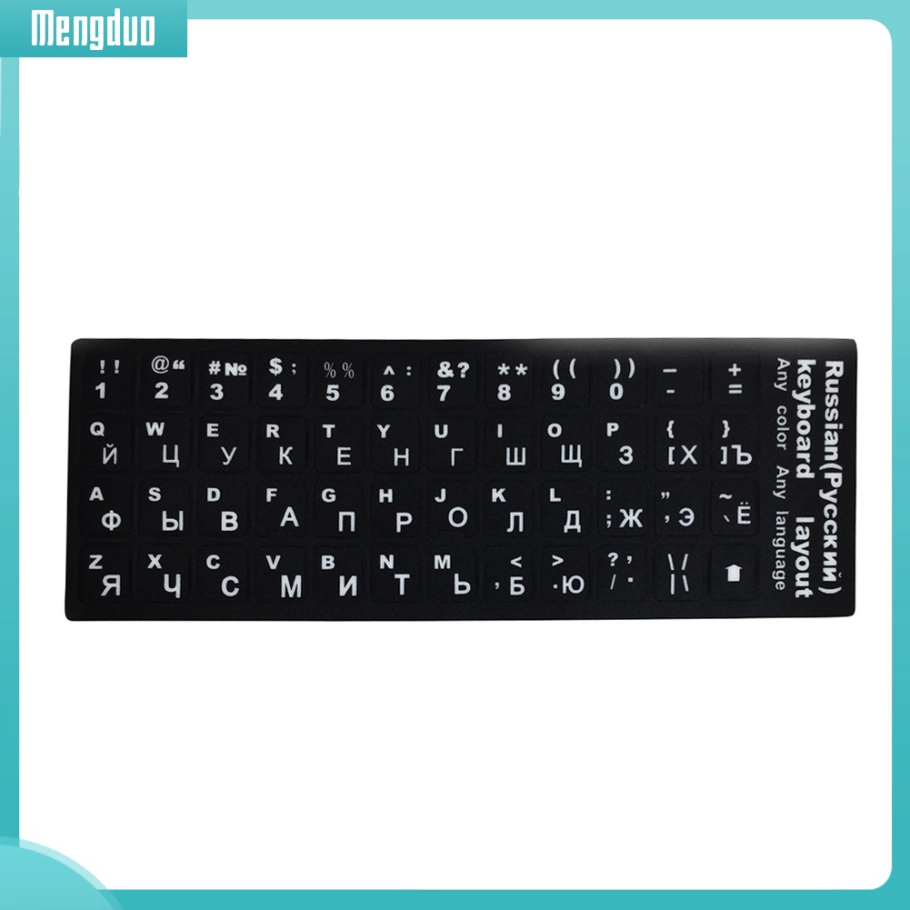 Nhãn Dán Trang Trí Bàn Phím Máy Tính In Chữ Tiếng Anh / Nga