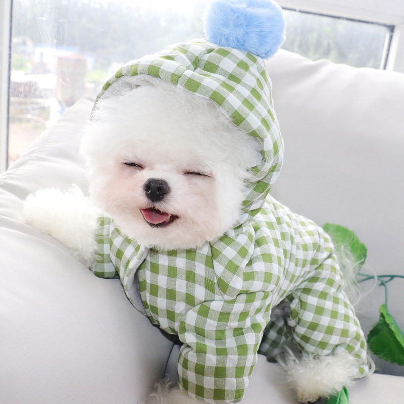 Áo Cotton Bốn Lớp Dày Dặn Giữ Ấm Mùa Đông Cho Thú Cưng Teddy Yorkshire Bichon Poodle Pomeranian