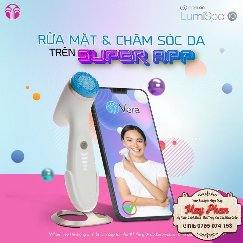 Máy Rửa Mặt Lumispa Nuskin + Sữa rửa mặt BẢO HÀNH 2 NĂM
