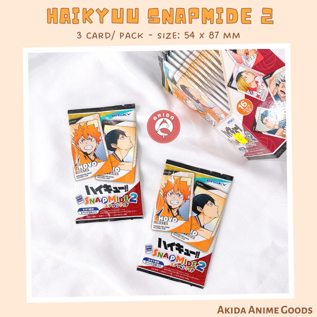Pack random/ Thẻ nhân phẩm - snapmide 2 - haikyuu