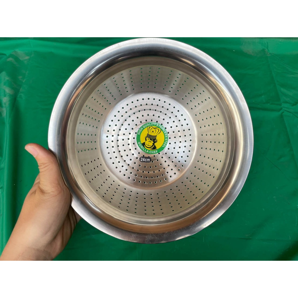 Rổ rá viền bành dày inox Gorilla chef cao cấp