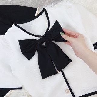 Set áo viền nơ - Chitchitstore