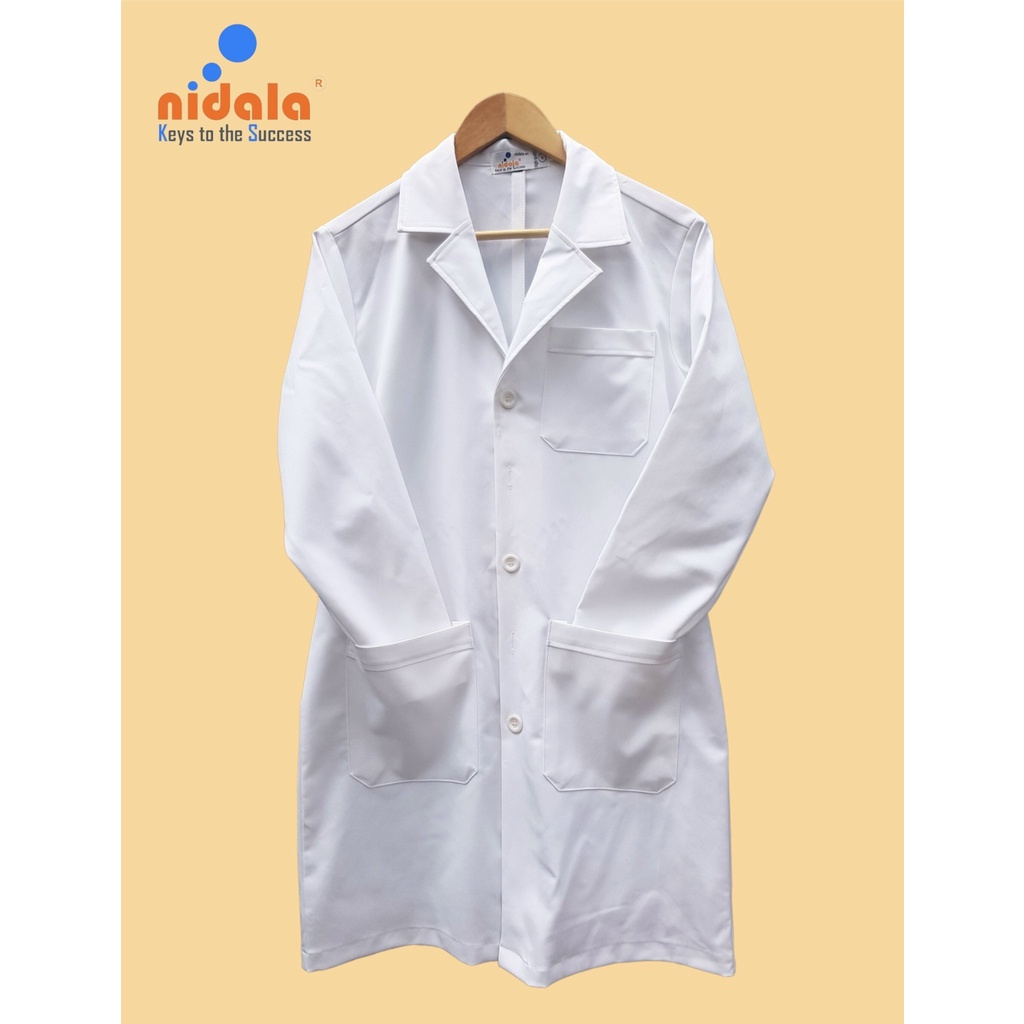 Áo Blouse nam dáng dài, tay dài Nidala trắng dày dặn, đường may sắc sảo tỉ mỉ