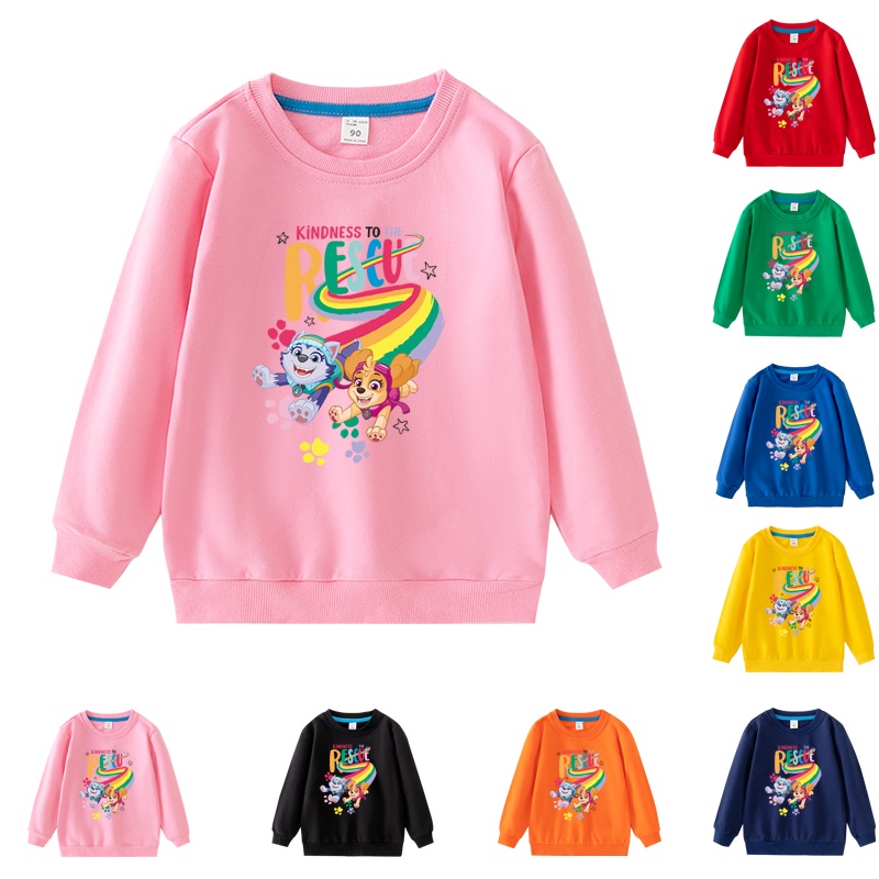 Áo Thun DàI Tay In HoạT HìNh Paw Patrol 8 MàU EA035