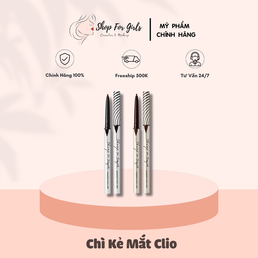 Chì kẻ mắt Clio Sharp So Simple Waterproof Pencil Liner