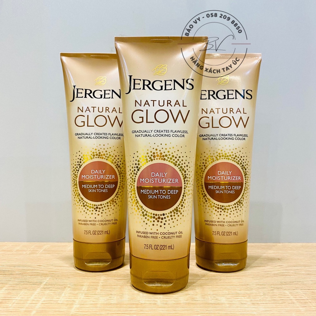 Kem dưỡng da nâu Jergens Natural Glow Medium to Tan 221ml