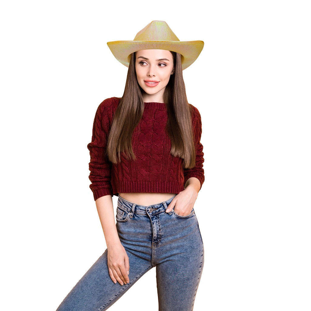 Mũ Cao Bồi Lấp Lánh Neon Bachelorette Cowgirl Disco Bachelorette Cho Nữ