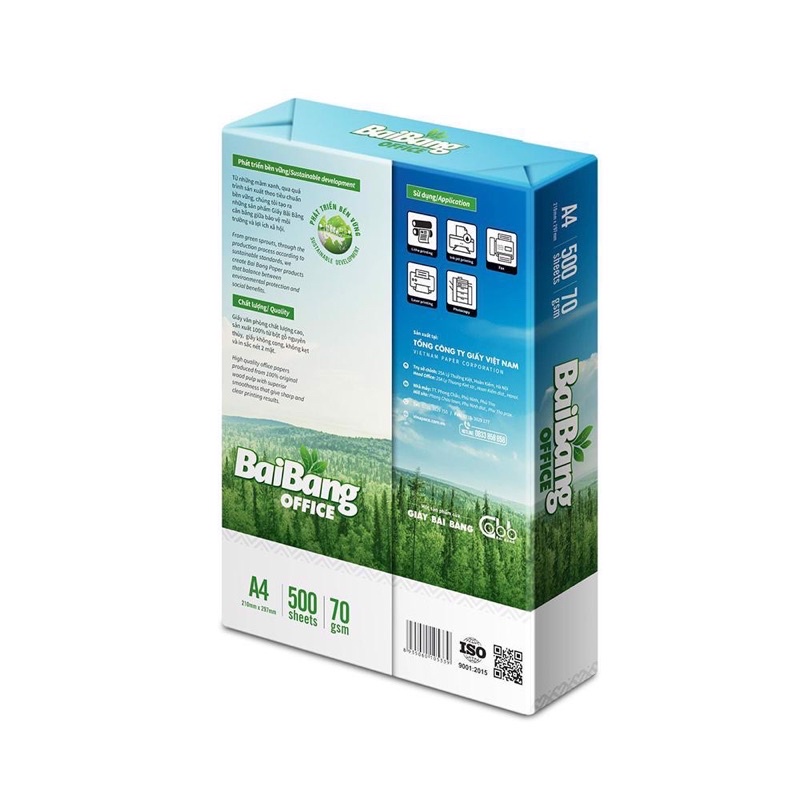 Giấy In A4 Bãi Bằng Định Lượng 70gsm 500 tờ Trắng