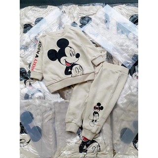 BỘ NỈ DA CÁ MICKEY BE CHO BÉ