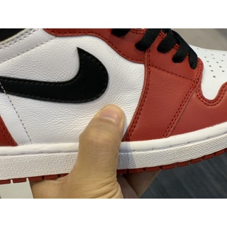 Giày thể thao air jordan 1 chicago cổ cao đỏ trắng logo đen sneaker nam - ảnh sản phẩm 3
