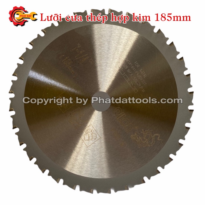 Lưỡi Cắt Hợp Kim D185  - Chuyên Dụng Cưa Cắt Thép Thanh, Thép Cây, Thép Tấm, Ống Thép Và Thép Hình U, I, V..
