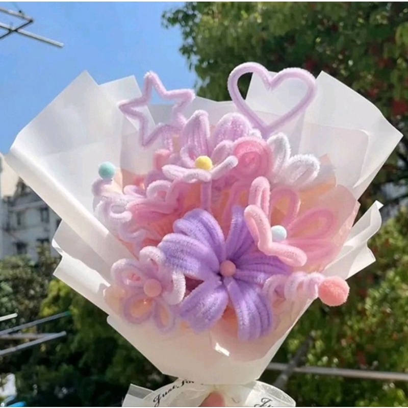 10-20-50 dây kẽm nhung màu pastel làm thủ công