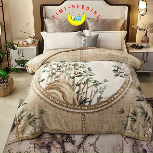 Chăn nhung tuyết cho người lớn ấm áp, sang trọng kích thước 2x2,3m, nặng 4kg - Timibedding