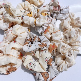 Scrunchies cột tóc, buộc tóc hình gấu, thỏ dễ thương