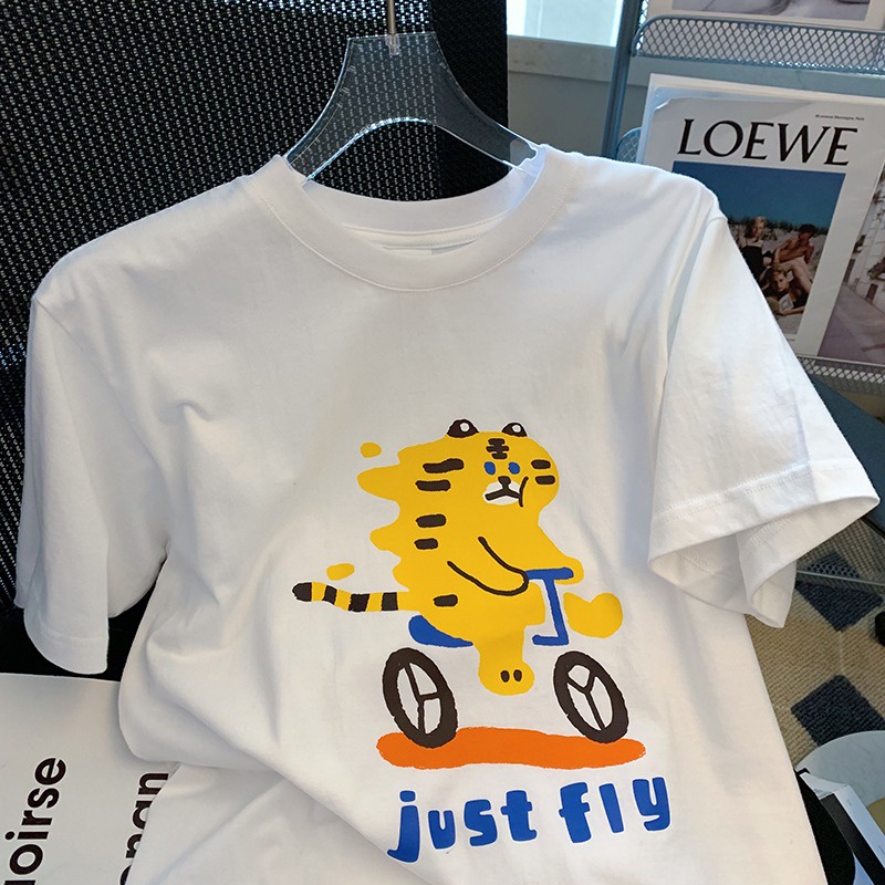 NRVP Áo Thun Unisex Mùa Hè Dáng Suông Tay Cộc Phong Cách Hàn Quốc Cho Nam Nữ