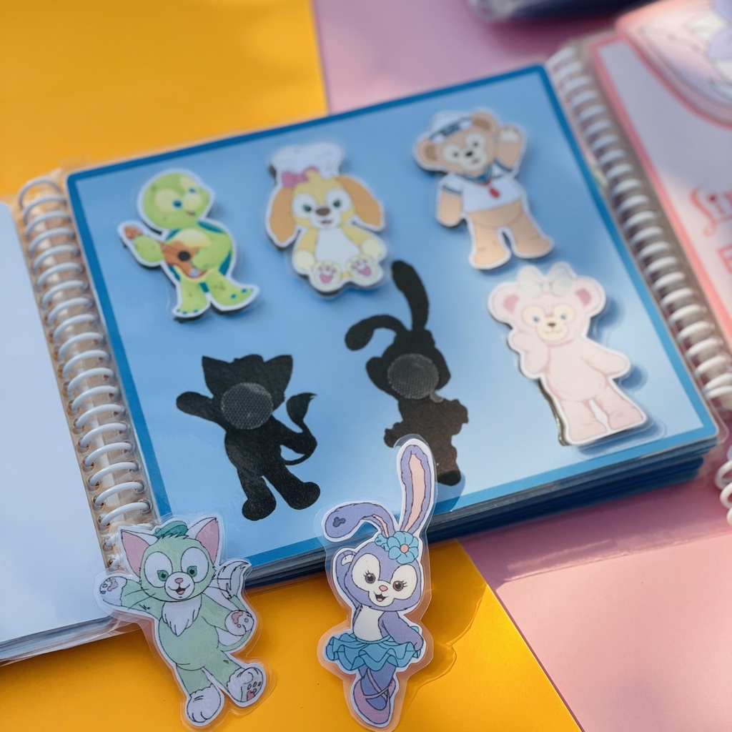 The Disney Bear busy book - học liệu bóc dán Montessori chủ đề Disney Bear, Duffy and Friends
