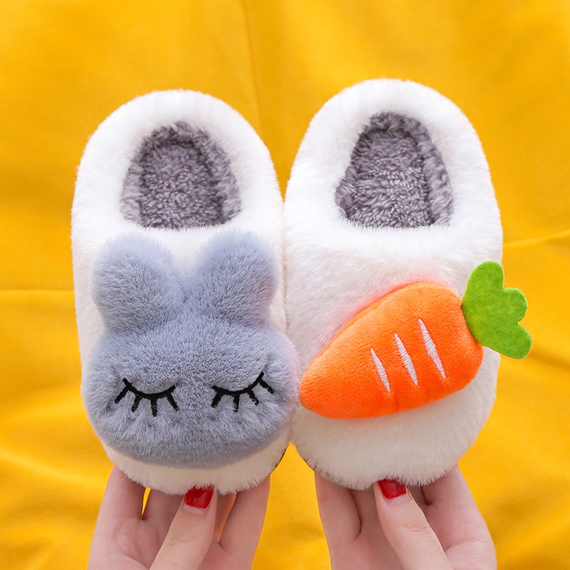 Dép Bông Đi Trong Nhà Hình Thỏ Con Dễ Thương Dành Cho Các Bé - Mẫu 01