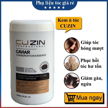 Kem ủ tóc hấp tóc Tảo Biển CUZIN 1000ML Dầu hấp Chăm sóc tóc siêu phục hồi tóc hư tổn CT82