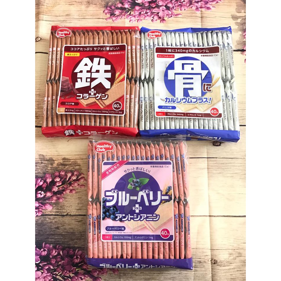 Bánh Xốp Bổ Sung Canxi Healthy Club, Bánh xốp ăn vặt Nhật Bản