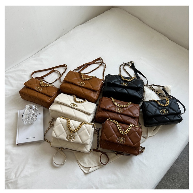 Túi Đeo Chéo Hình Vuông Nhỏ Thêu Họa Tiết Thời Trang Thu Đông 2022 Cho Nữ