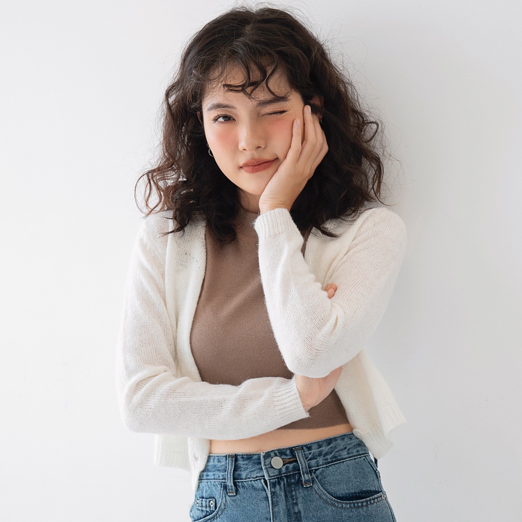 BLEUBIRD Áo len cardigan 4 màu Candy Cardigan