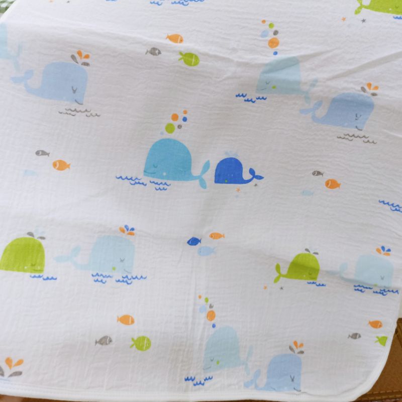 Tấm lót chống thấm thay tả cho bé xô muslin 50*70
