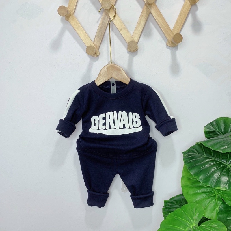 Bộ quần áo Thu Đông bé trai, chất tăm dày dặn phối tay thể thao cho bé 8-18kg siêu hot 2022