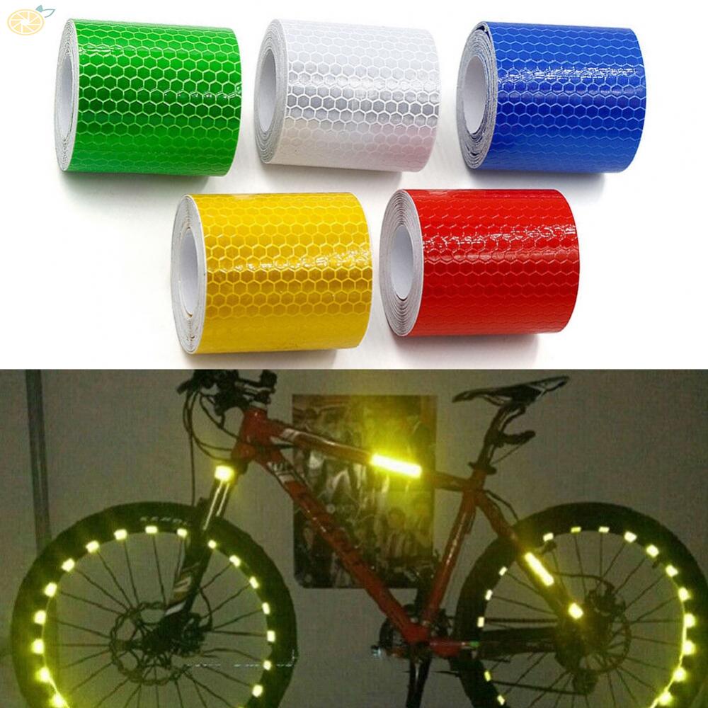 1 Cuộn Băng Keo Phản Quang Cảnh Báo Bề Mặt Mịn Màng Màu Xanh Lá / Đỏ