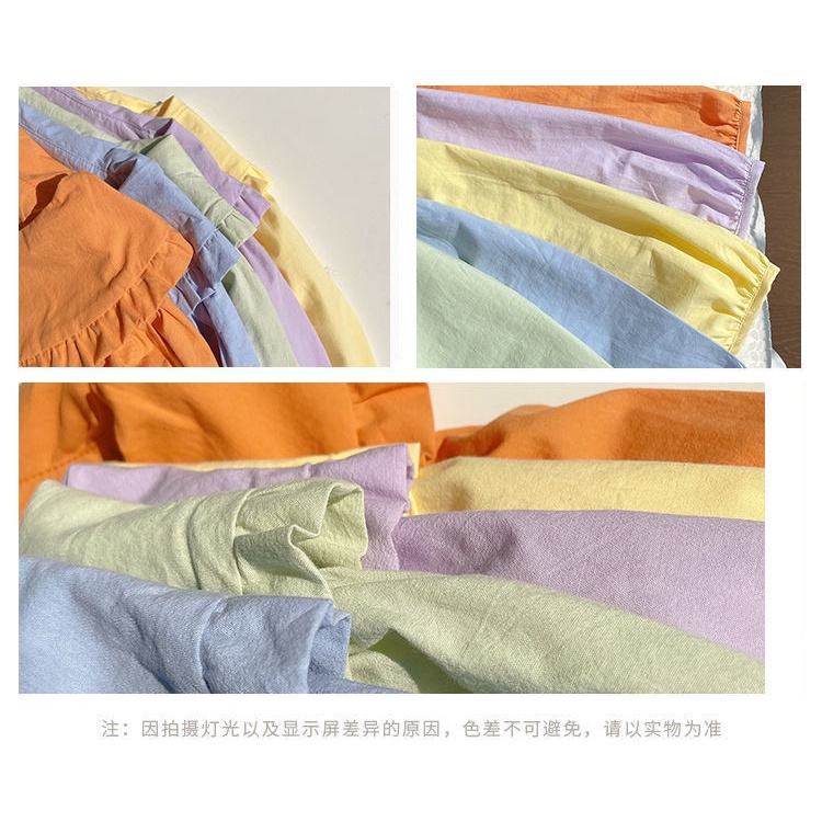 Áo sơ mi nữ dài tay cổ búp bê màu vàng kem phong cách cổ điển thời trang xuân