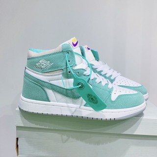 Giầy sneaker nam nữ JD xanh ngọc chất nỉ cao cổ siêu đẹp giá rẻ fullbox