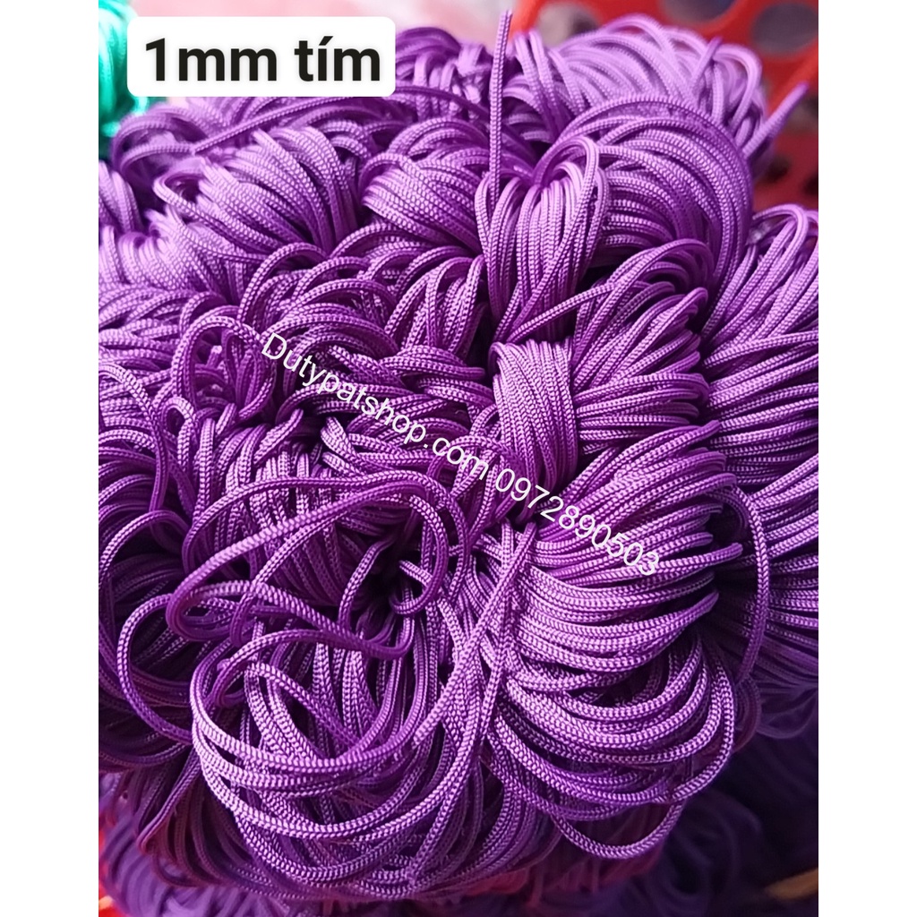 20met Dây dù 1mm sợi tròn mềm mịn - có 12 màu