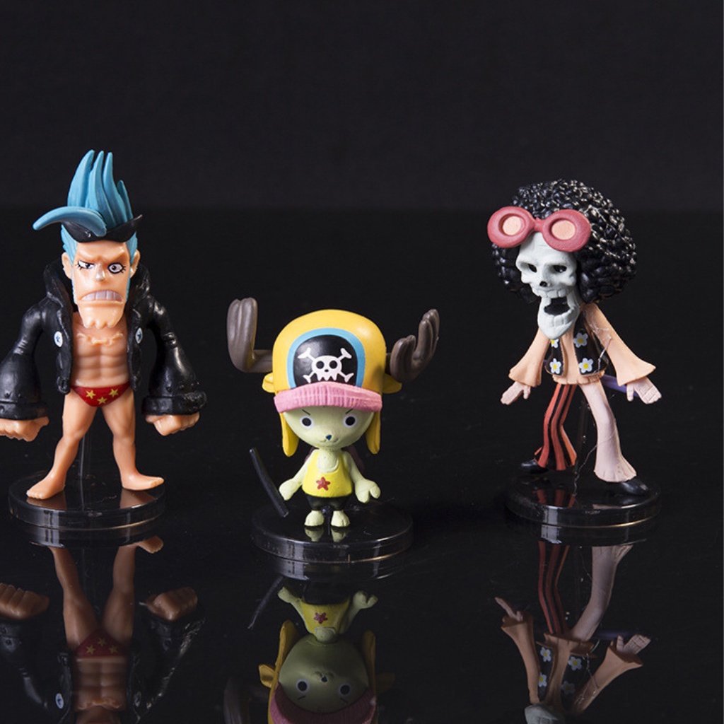 Mô hình One Piece Luffy Store Rozo 6 nhân vật băng mũ rơm luffy rozo sanji chibi cao 9,8cm , figure anime one piece