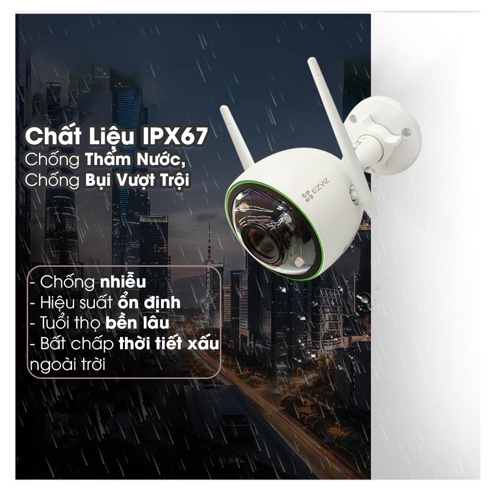 Camera Wifi Ezviz C3X Ngoài Trời Thông Minh, Có Màu Ban Đêm 2MP 1080P Full HD