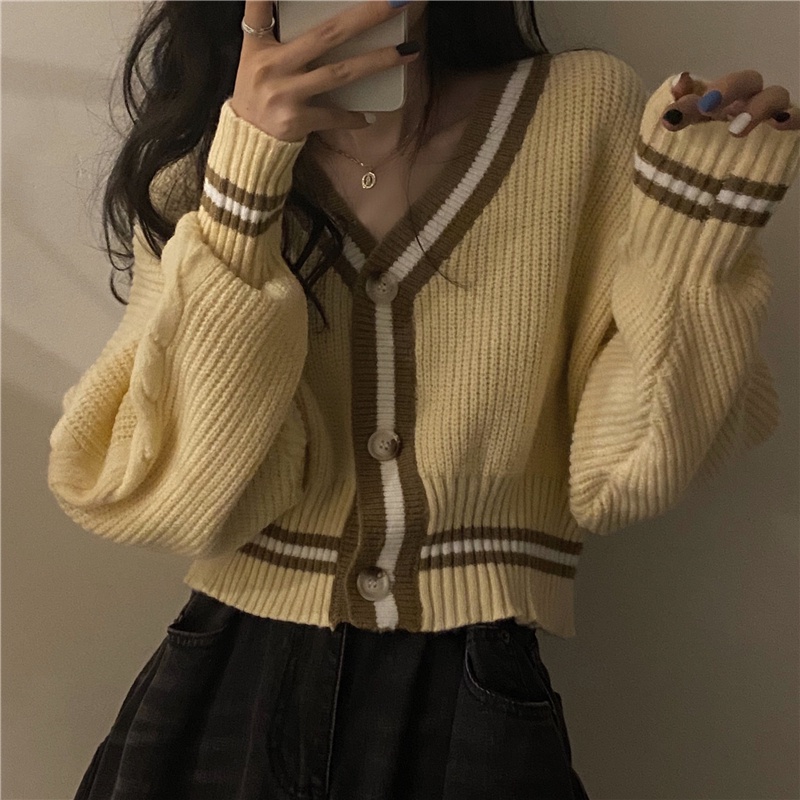 NZN Áo Khoác cardigan Dệt Kim Tay Dài Cổ Chữ V Thiết Kế Mới Thời Trang Mùa Thu Dành Cho Nữ