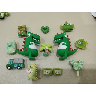 combo Charm Stiker khủng long Gắn Dép( 2charm to, 10 charm bé)