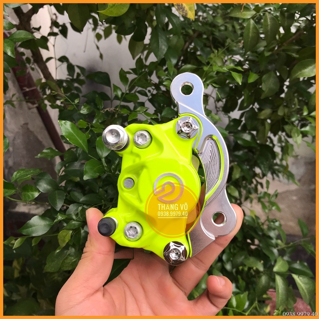Heo Brembo, Heo Brembo 2 pis đối xứng xanh lá tặng kèm pát CNC ốc inox 304 phụ kiện đồ chơi Sirius Wave Dream Ex 150