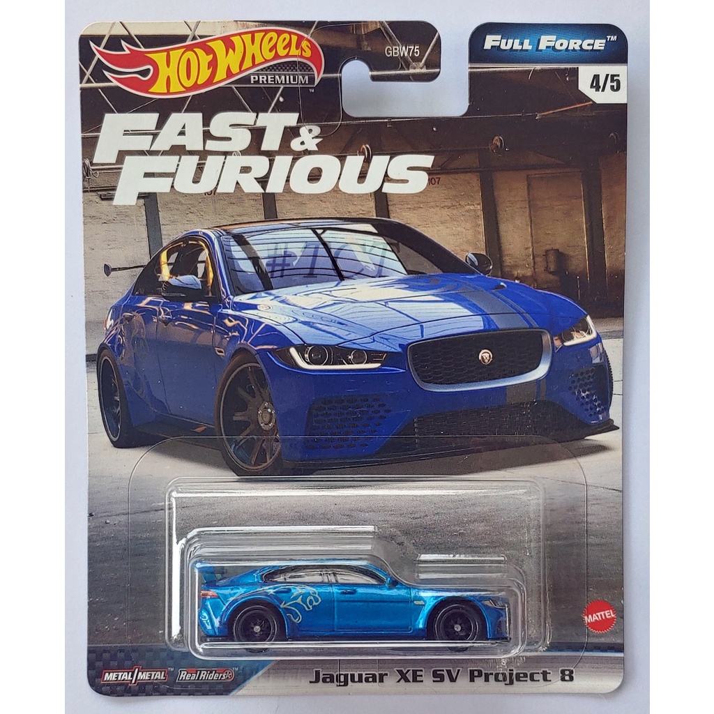 Xe mô hình Hot Wheels Jaguar XE SV Project 8 ( card hơi xấu )