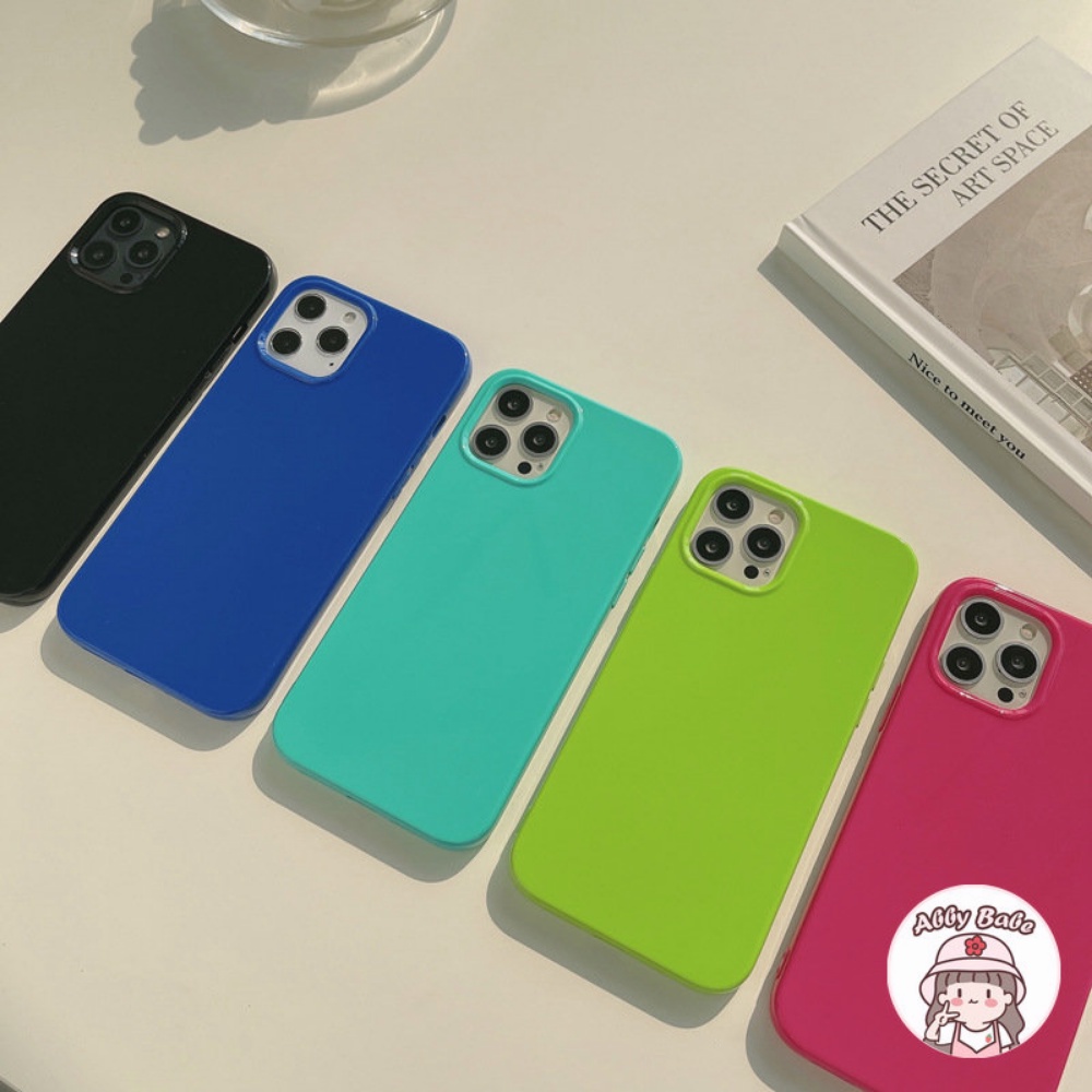 Ốp Điện Thoại TPU Mềm Mỏng Màu Huỳnh Quang Chống Bụi Bẩn Cho Iphone 14 Pro Max 13 12 11 Pro Max