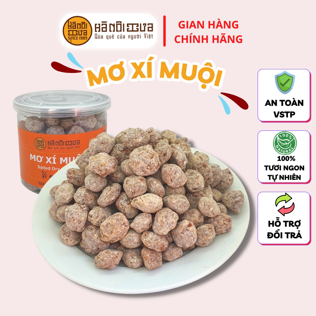 Ô mai Mơ xí muội vị chua mặn ngọt đồ ăn vặt Hà Nội Xưa hấp dẫn ngon đúng vị nhiều vitamin - hộp 180g 250g