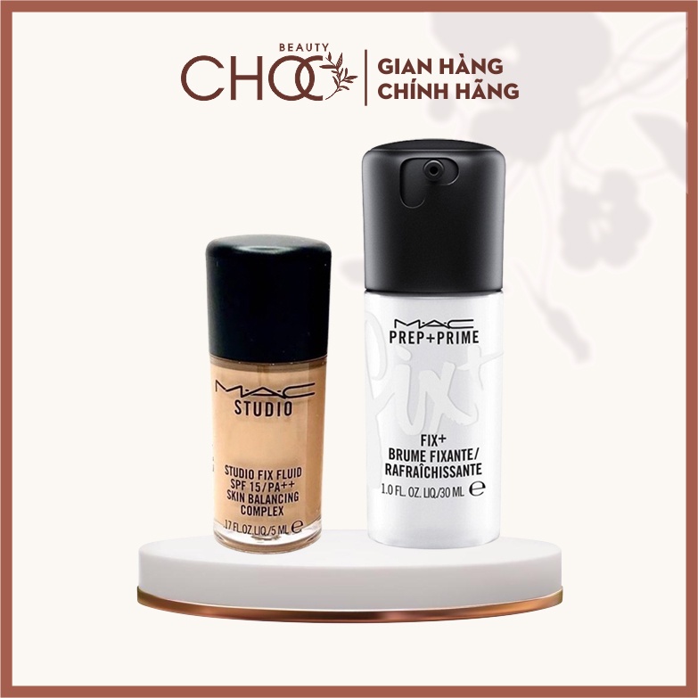 Set Kem nền + Xịt giữ nền makeup M.A.C