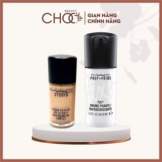 Set kem nền + xịt giữ nền makeup m.a.c