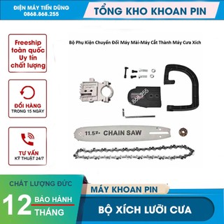 Bộ lam cưa xích gắn máy mài - Đầu chuyển đổi máy mài thành máy cưa Hàng Cao Cấp